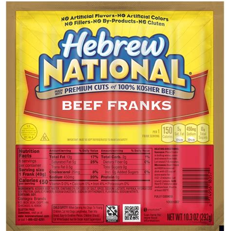 do hebrew national have nitrates|Beef Franks .